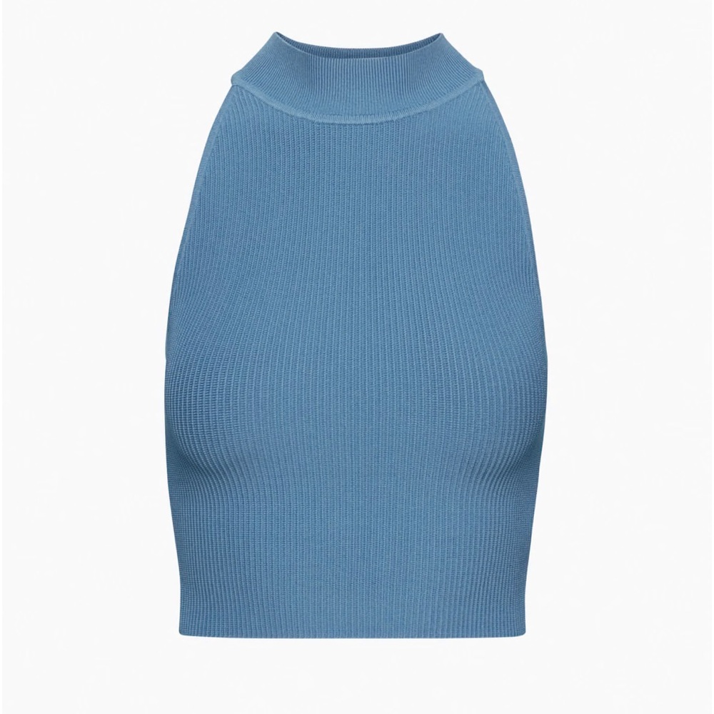 Sculpt Knit Mockneck Halter Top